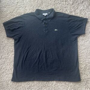 Lacoste Men's 100% Dark Gray Solid Polo Shirt 4XL